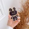 Cute Rabbit Mobile Phone Stand Foldable Mirror Bracket 360 Rotation Sticky Back Lazy Desktop Holders for Women Make Up Support