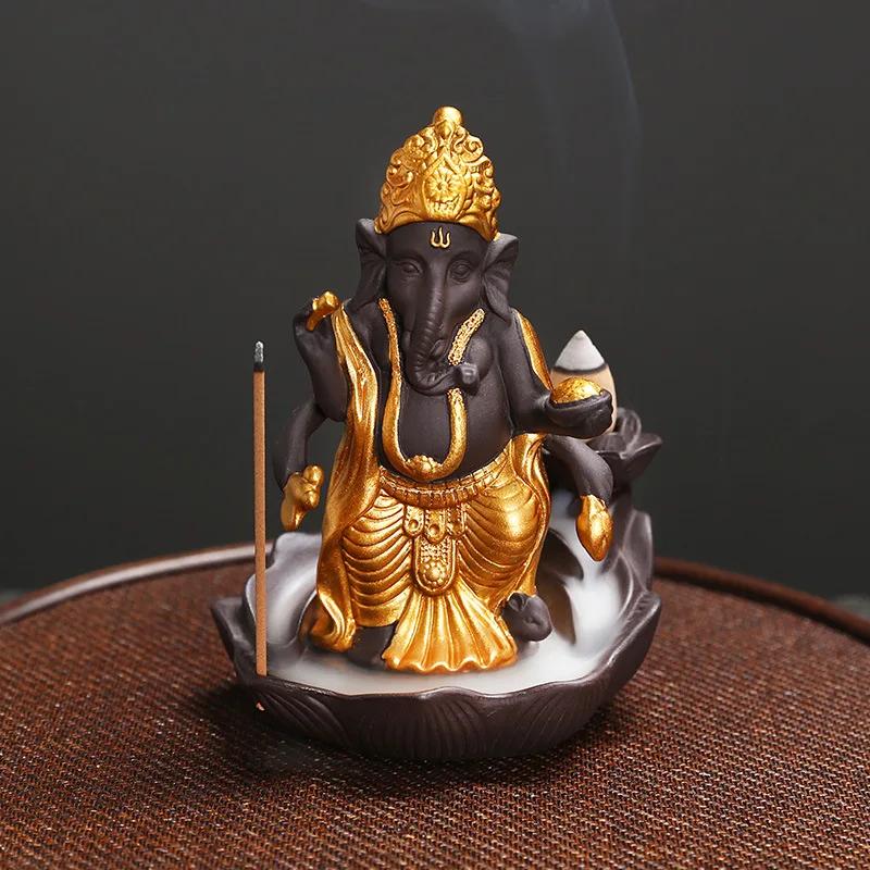 

Лотос Керамический Будданис Индии Изделия ручной работы Водопад Противоток Курильница для благовоний Держатель для палочек для благовоний Курильница Домашнее украшение