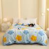 High Quality Warm Floral Printed Blanket Cozy Double-Layer Thick Sofa Blanket for Home Flannel Bed Sheets for Autumn and Winter