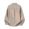 Striped Shirt Men's Long Sleeved Lapel Workwear Shirt Jacket