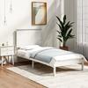 VidaXL Bed Frames White Solid Wood 90x190 Cm Single 3104769