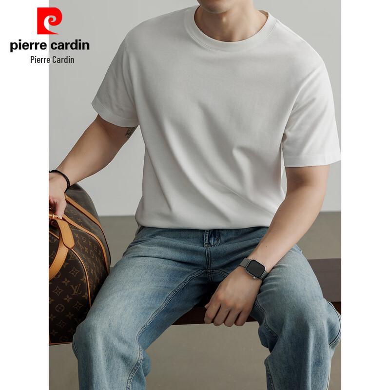 Pierre Cardin Men's Modal Silk Blend Round Neck Short Sleeve T-Shirt