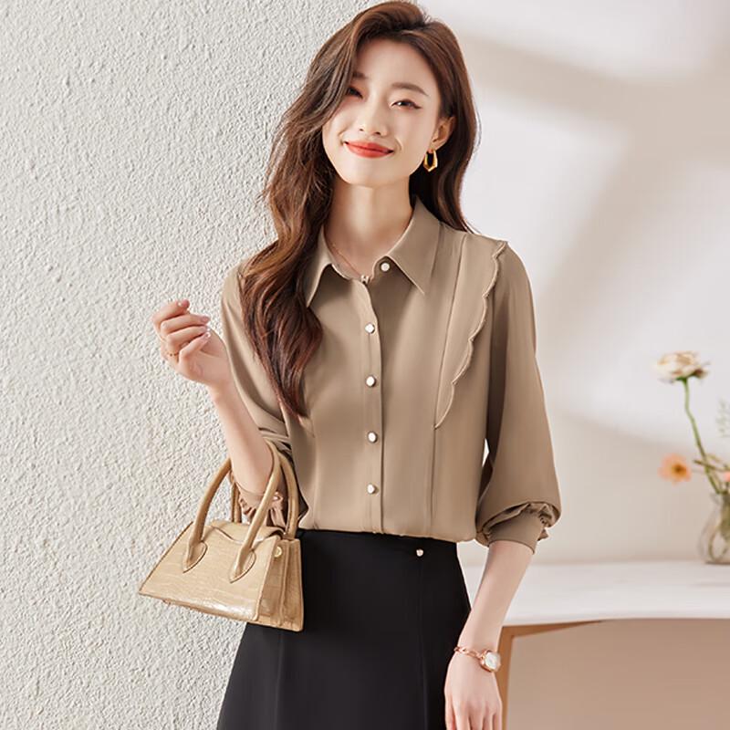 Taluoman Women s Elegant Chiffon Blouse 3XL