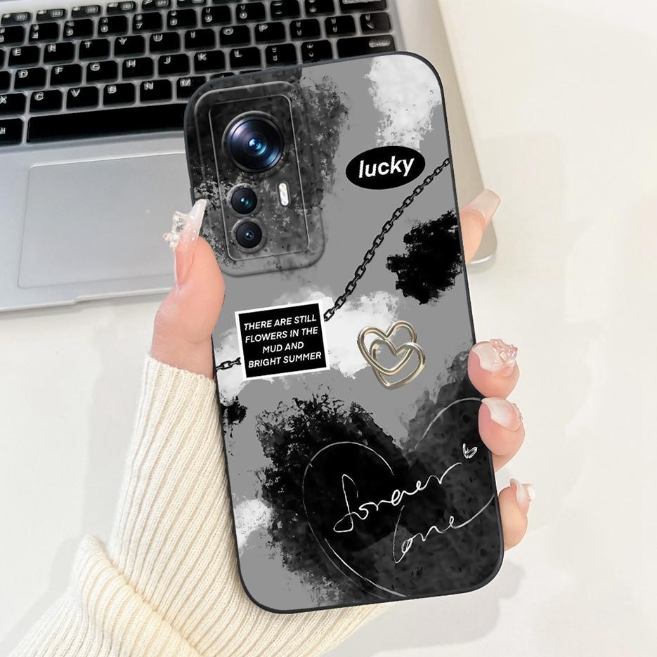 For Xiaomi 12T Pro Case Cute Cartoon Fashion Painted Cover Soft Silicone Phone Case For Xiaomi Mi 12T Pro Mi12T 5G Fundas Bumper