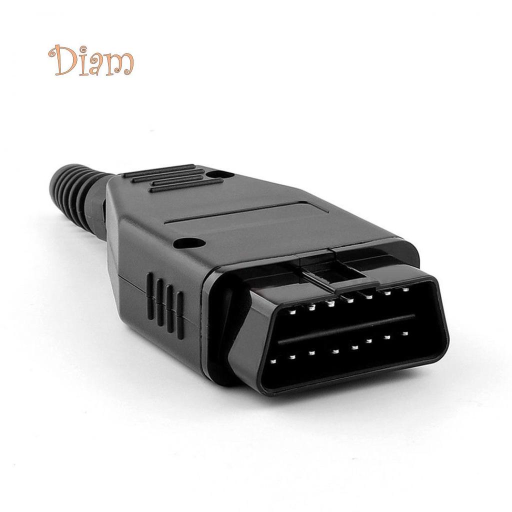 B-Bay Durable 16 Pin Male Shell Diagnostic Adaptor Cable OBD2 Connector Plug Auto Tool Accessories