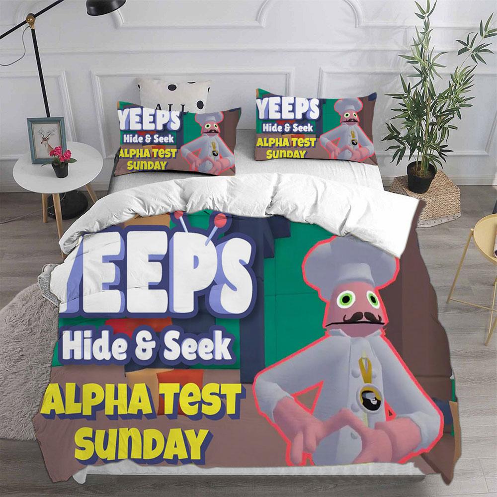 Game Yeeps: Hide and Seek Bedding Sets Bed Cover Comforter Duvet Cover Pillow Case 2-3 Pieces Sets Kids Adult Bedroom Decoration