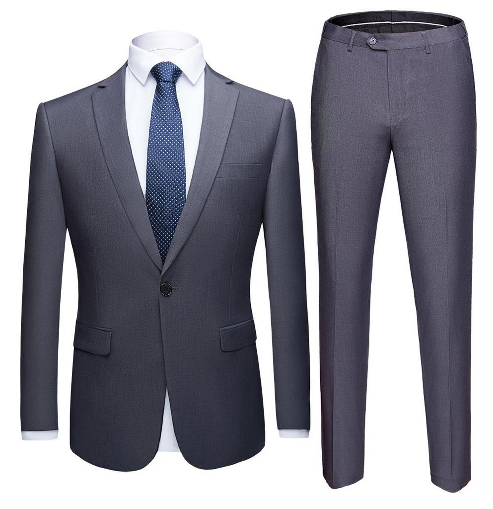 Korean Style Slim Fit Men's Professional Wedding Suit Set