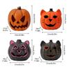 Leuchtende Kürbisdekoration Gruselige Halloween-Kürbislaternen für Innen- und Außendekoration Leuchtende Ornamente mit geschwungener Form für Party