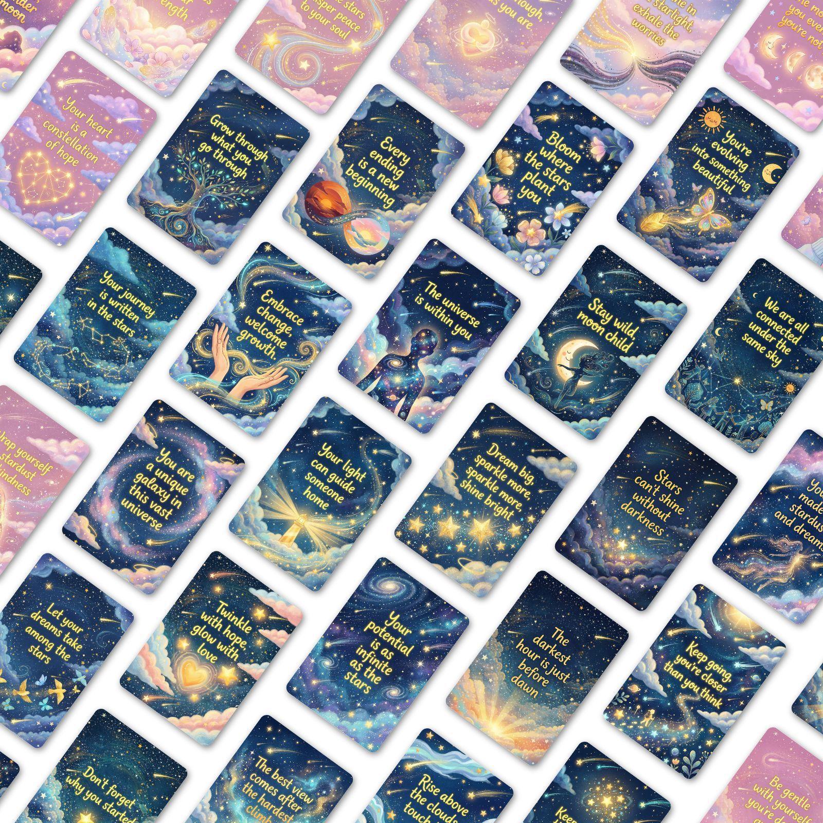 36 Dream Starry Sky Cards, Inspirational Words, Blessing Cards, Strong Posts, Decorative Cards, Handwritten RXHB0505