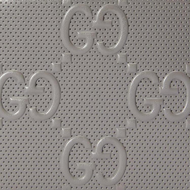 Gucci GG Embossed Perforated Leather Bifold Wallet In Grey For Men Daily Use