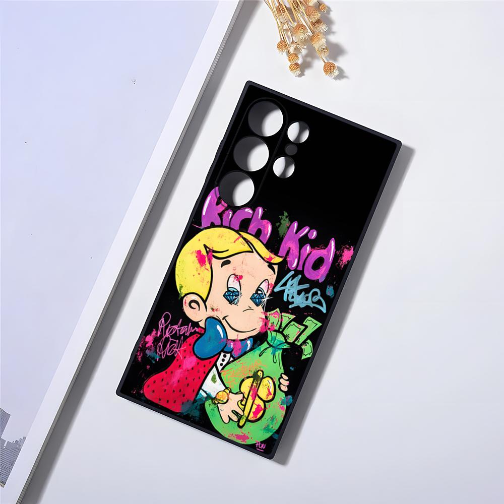 Cartoon Richie Rich Phone Case For Samsung S24 Ultra S23 Fe S22 S20 S21 Plus Galaxy A54 A34 A24 A53 Note 20 Cover