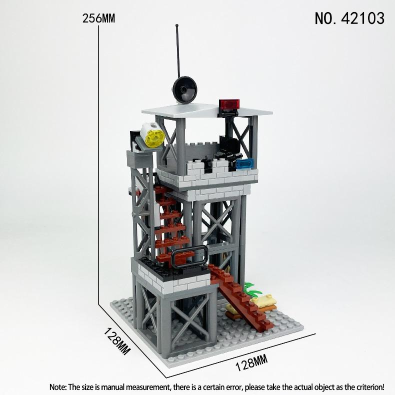 Military Watchtower Building Blocks Set Creative DIY Construction Toys Kids Boys Birthday Gifts Educational Assemble Bricks
