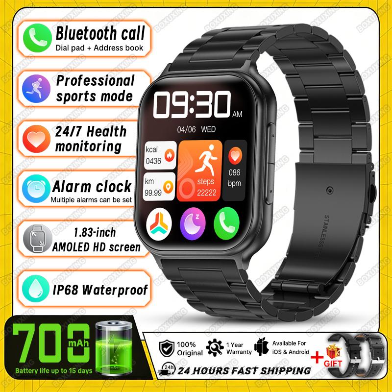 New Bip 6 Pro Sports Smart Watch Men IP68 Waterproof Built-in 24H Heart Rate GPS Track 700 mAh Battery Smart BT Call Watch Women