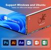 Mini PC, Mini stolní počítač s Windows 11, s procesorem Intel Gemini Lake N4000, 6G LPDDR4 64G EMMC, Podpora dvou monitorů, pro podnikání, domácí kancelář, rodinu