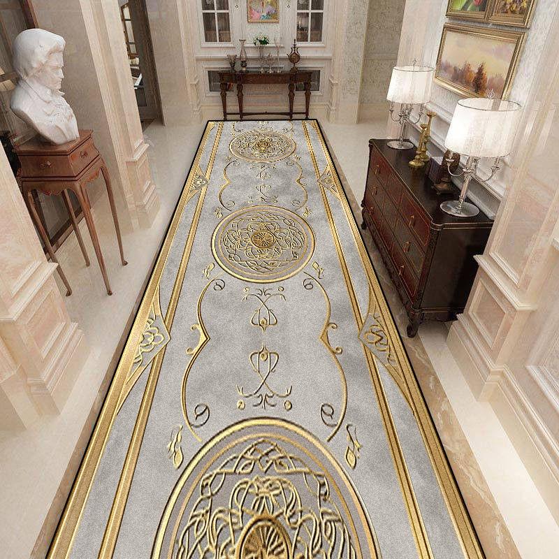Luxury Marble Corridor Carpet el Hallway Runner Decoration Rugs Living Room Aisle Washable Non-slip Floor Mat izable