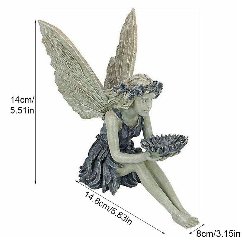 

Сидящая садовая статуэтка феи, поделка, ландшафтный дизайн, двор, лужайка, фигурка, декор, украшение