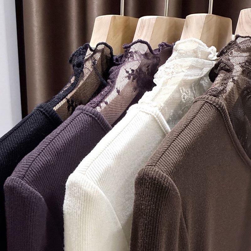 Pullover Oberteile Damen Langarm Herbst Winter Gepolsterte Bluse Übergroß Halber Rollkragen Locker Langarmshirt Slim Pullover Oberteile