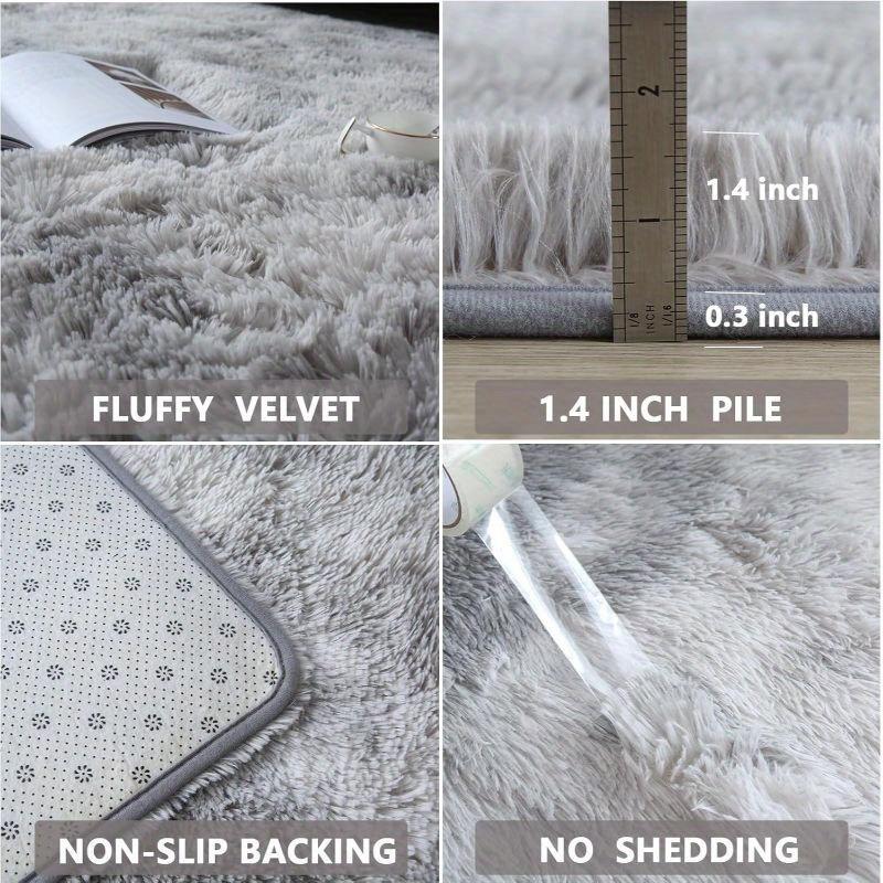 Modern Minimalist Shag Rug: Non-Slip, Sound-Absorbing Living Room Sofa Mat, Bedroom Bedside Rug, Home Decor