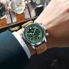 POEDAGAR Military Luxury Men Watch Date Chronograph Waterproof Luminous Top Man Wristwatch Leather Men's Quartz Watches