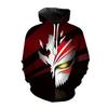 2024 Anime Bleach 3D potisk Mikiny Pánské Dámské Módní Mikina s kapucí Pulovr Mikina Harajuku Hip Hop Streetwear kabát
