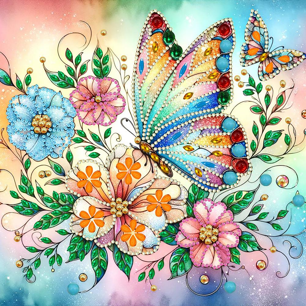 5D DIY Partial Special Shaped Drill Diamond Painting Kit Flower Animal Decor