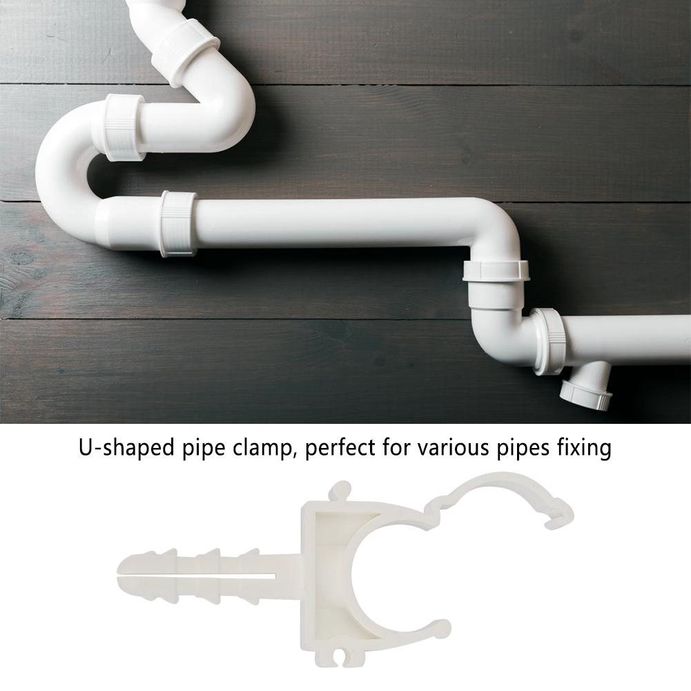 U Shaped Pipe Tube Clamp Water Pipe Fixed Clips Support Holder with Screws (25mm)