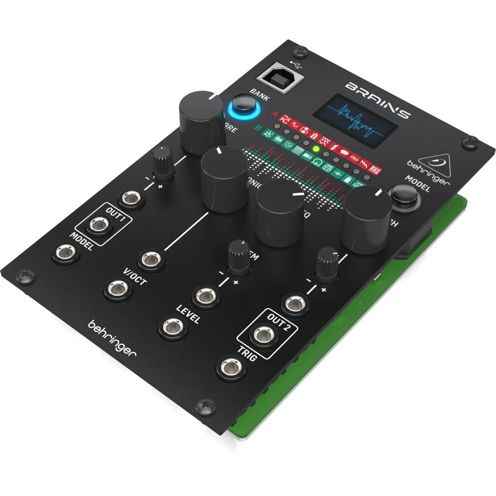 Behringer BRAINS Eurorack OLED USB Update 96kHz 10 Synth 10 Black Module, Oscillator, Multi-Engine, Display, Support, High-Quality Sounds, Sounds,