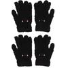 1-2pair Adorable Gloves Portable Winter Gloves Cute Soft Fluffy Plush Winter Gloves Cartoon Bear Winter Warm Full Finger Gloves
