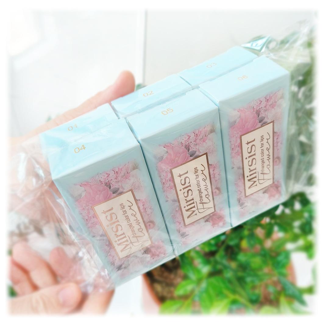 JYL Mirsist набор из 6 шт. помад с меняющимся цветом из сушеных цветов, кристально-замороженная, увлажняющая, персиковая помада A116 телесный