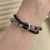 Chinese style Ping An national style double circle niche bracelet beaded 2025 couple new bracelet bracelet jewelry