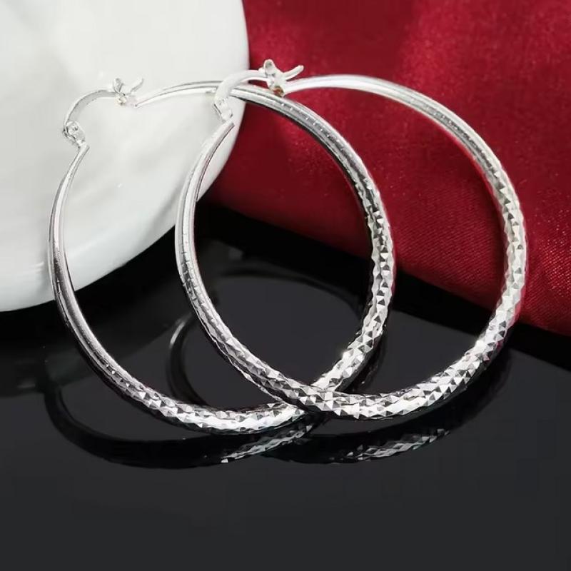 5Cm Circle Hoop Earrings For Women Fashion Pretty Wedding Party Jewelry Holiday Gifts