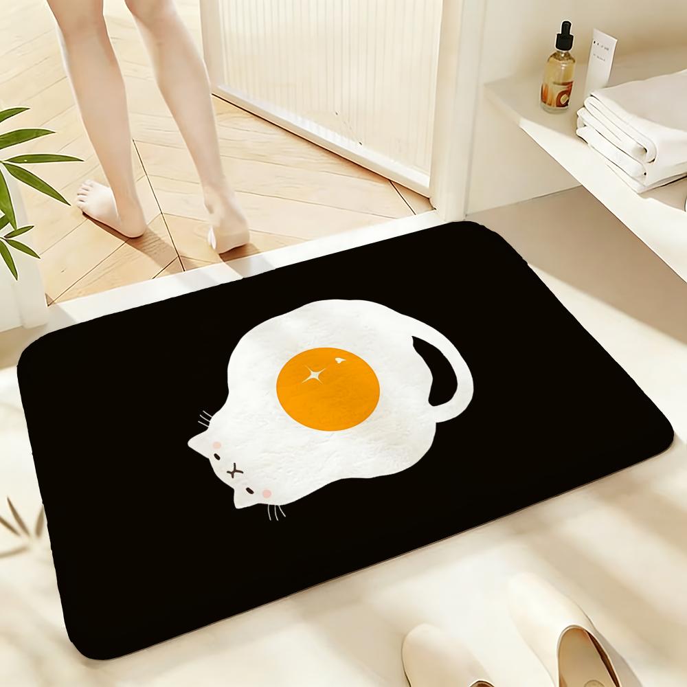 Soft Absorbent Non-Slip Rug Egg Yolk Cat Floor Mat Home Decor Doormat Bedroom Floor Mat Shower Carpet