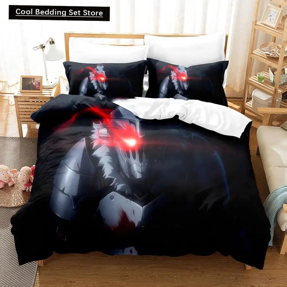 3D Anime Goblin Slayer Bedding Set Duvet Cover Bed Set Quilt Cover Pillowcase Comforter King Queen Size Boys Adult Bedding Set