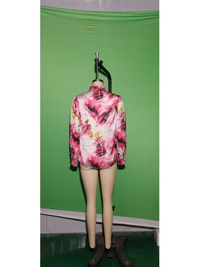2024 European/American 3D Print Long-Sleeve Loose Turn-Down Collar Shirt.