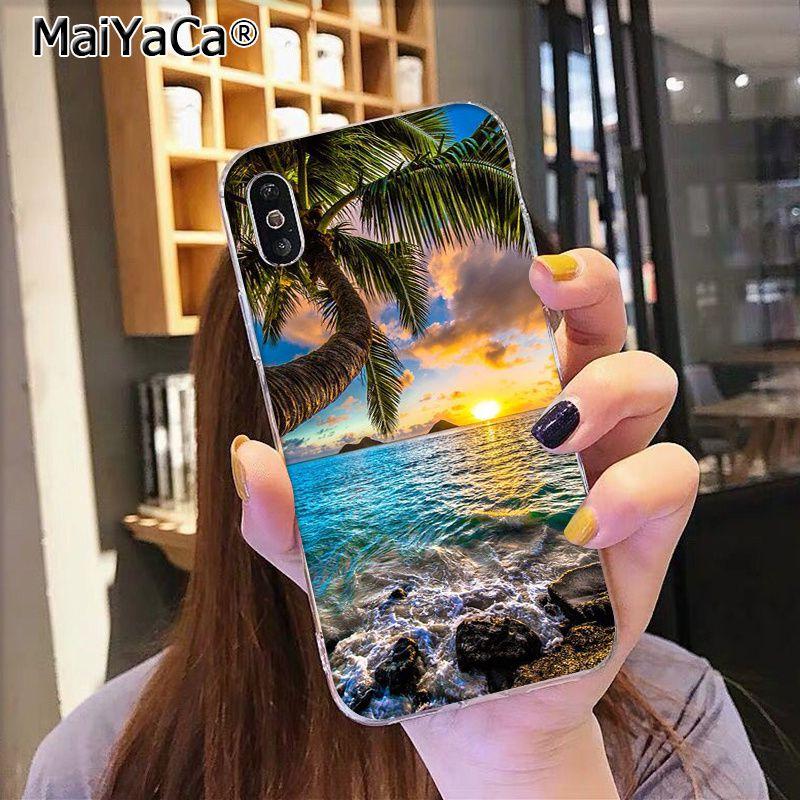 MaiYaCa Mořské vlny Plážový sprej oceán ostrov pouzdro na mobil pro iphone 13 SE 2020 11 pro 8 7 66S Plus X 5S SE XR XS XS MAX