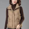 Women's 2025 Autumn/Winter Down Vest: Short, Fashionable, Loose Fit, Thickened, Stand-Up Collar.