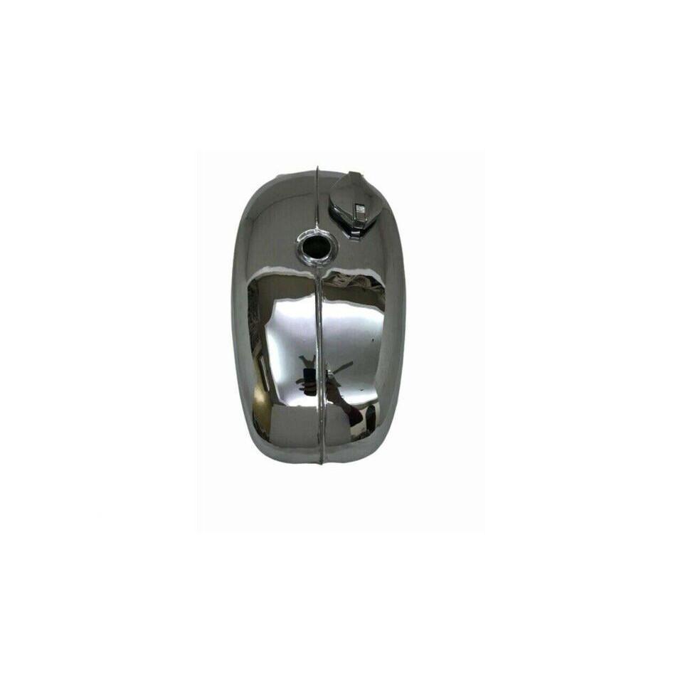 BSA A65 2 Gallon Chrome Steel Gas Fuel Tank +  Cap +Side Badges |Fits For