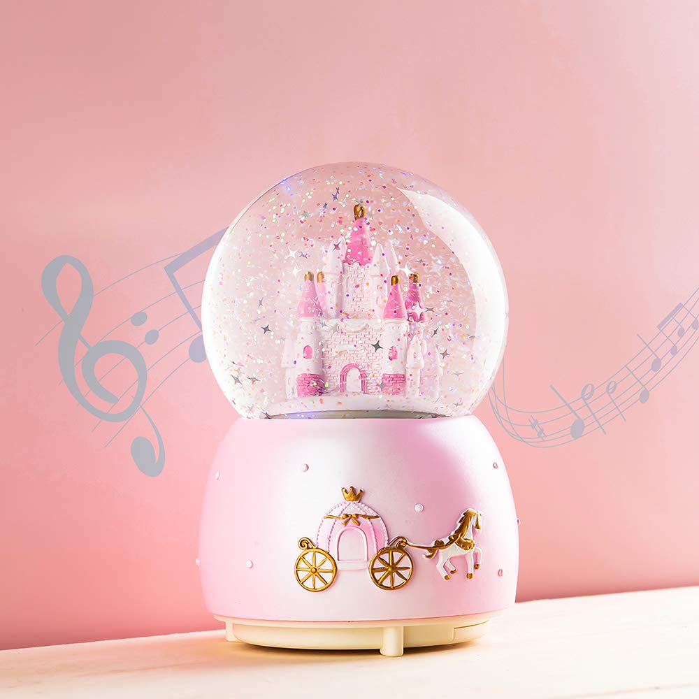 Musfunny Snow Globe Music Box Castle for LED Music Box Gift Children