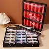 Eyeglasses & Jewelry Display Box with 18 Compartments and Stand