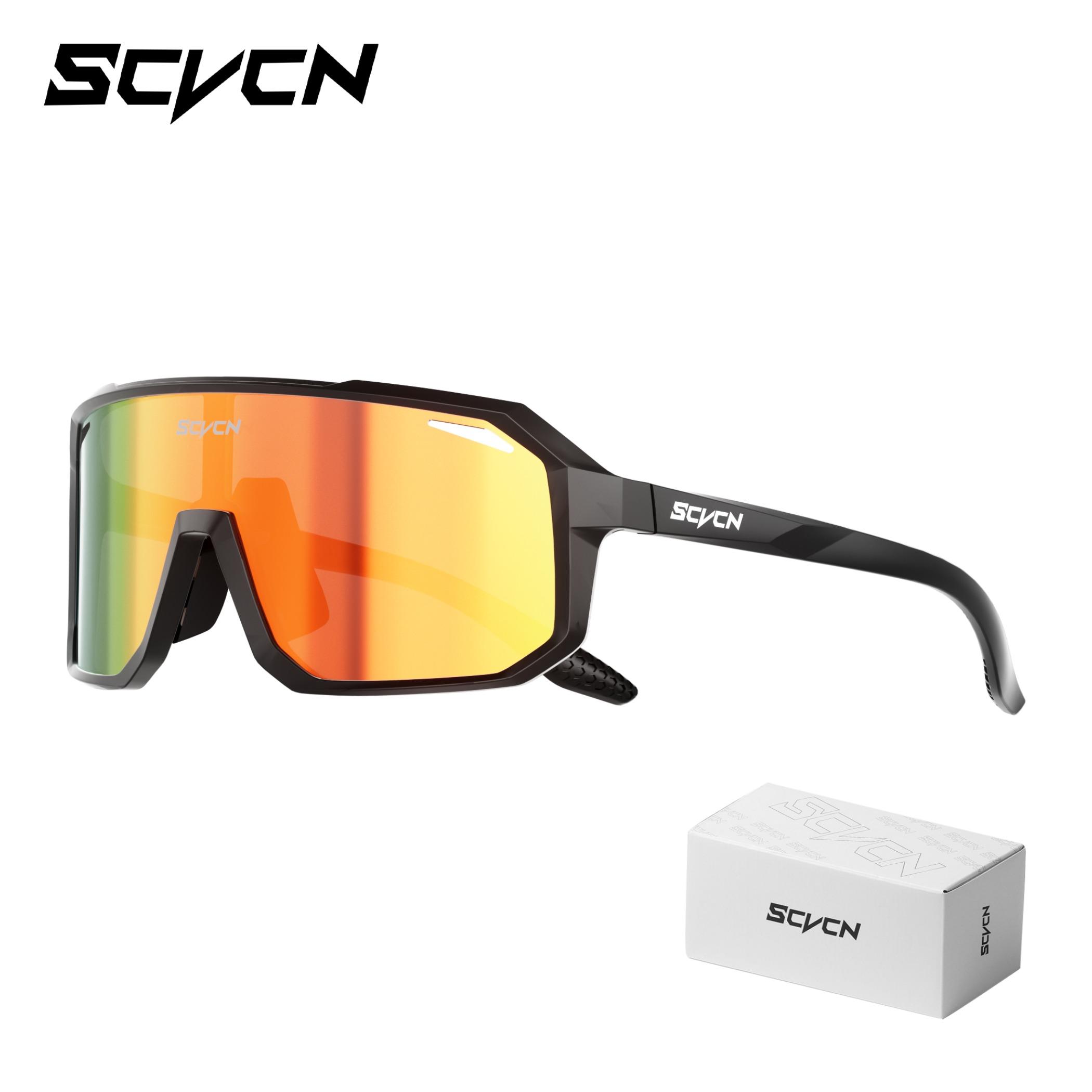 

SCVCN Trendy Eyewear Cycling Sunglasses Fashion Sunglasses MTB Bicycle Camping UV400 Hiking Protection Glasses for Men Women