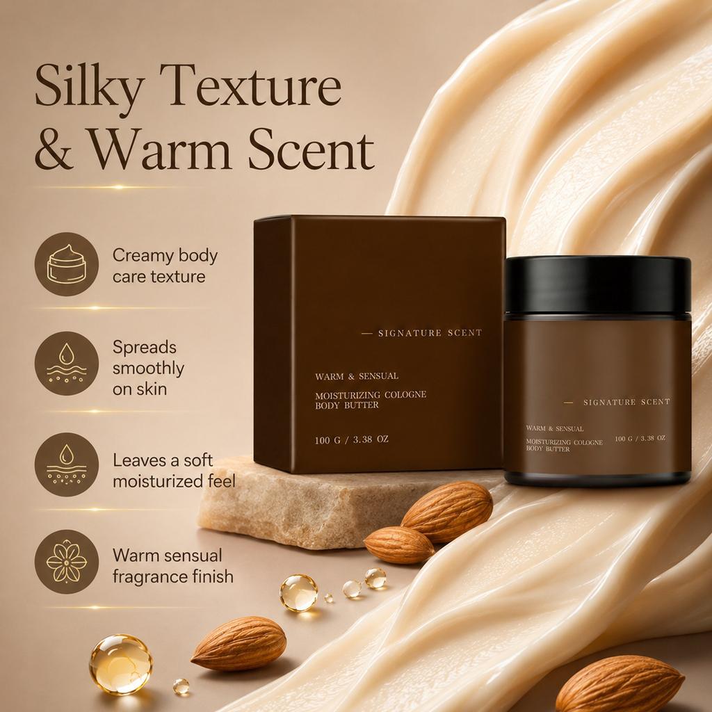 Scented Body Lotion with Sandalwood And, Long-Lasting Non-Greasy Fast Absorbing Moisturizer, 3.5 Oz