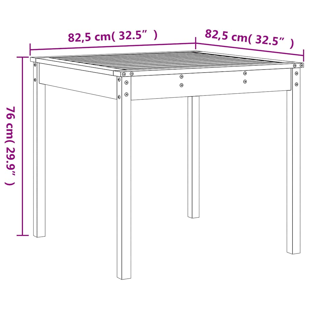 3 Piece Garden Bistro Set Honey Brown Solid Pine Wood