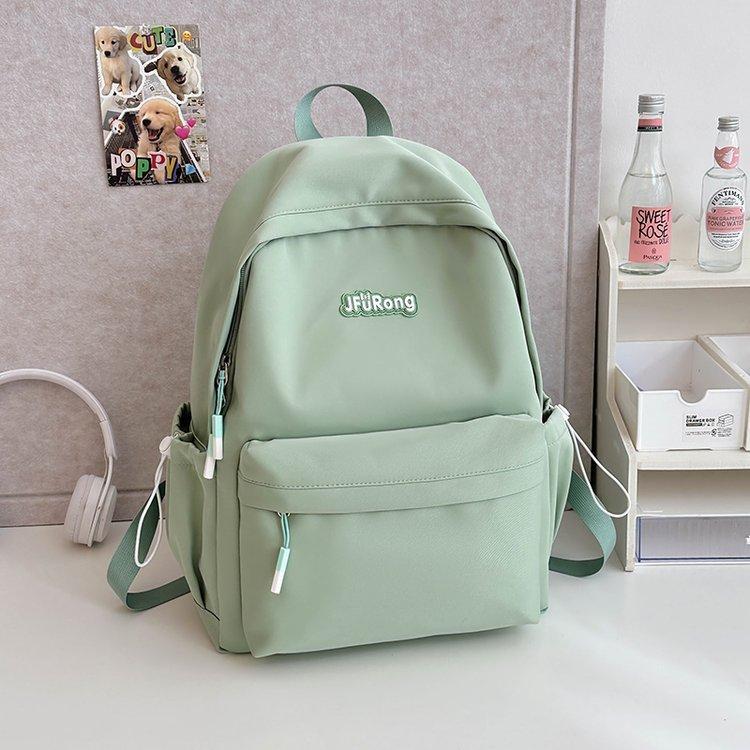 Schoolbag High Value Ins Schoolbag Female Junior High School College Students Simple Solid Color Large Capacity High School Students Versatile Campus