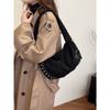 Casual Versatile Suede Rivet Bucket Bag, Fashionable Women Shoulder Bag Suitable For Daily Commute, Dating, Shopping