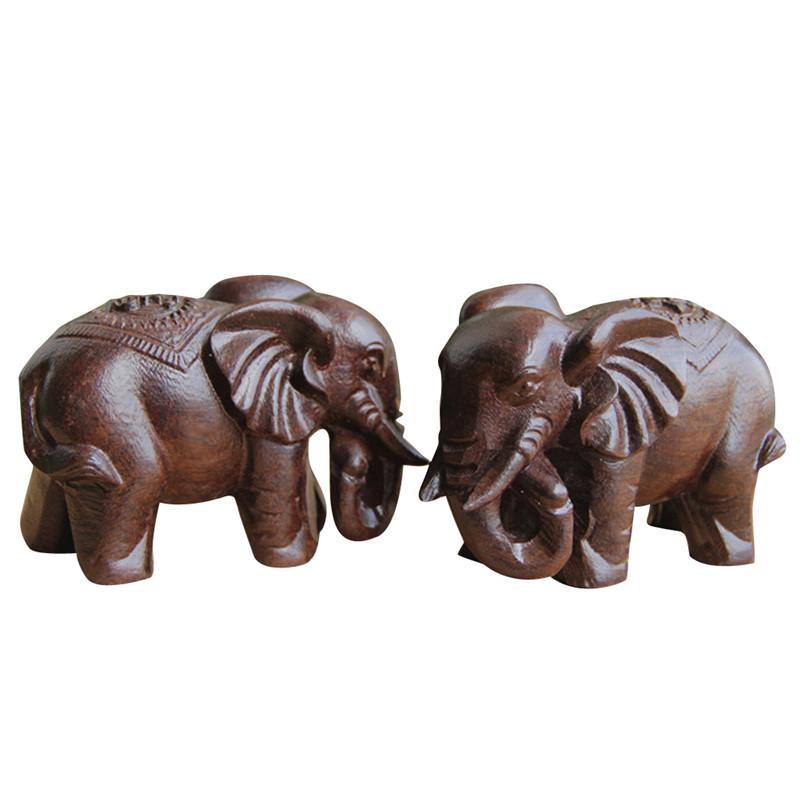 

1pair Elephant Figurines Wood Sign Craft 6cm Carved Garden Image Buddha Home Office Decoration Ornaments Micro Landscaping 2PC 6CM малиновый