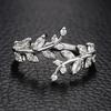 925 Sterling Silver Tree Branch Shape Ring Charm Sparkling Zirconia Rings Birthday Party Gift for Women Fine Jewelry Accessories