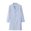 Nursery Men's Daily Doctor Coat, Lab Coat, Examination Coat, Long Sleeves, with Pockets, Size M, Sax (9627203A)