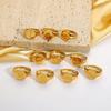 Hot Sale Engraved English Alphabet Ring Plated 18K Gold Stainless Steel Simple Premium Waterproof Ring