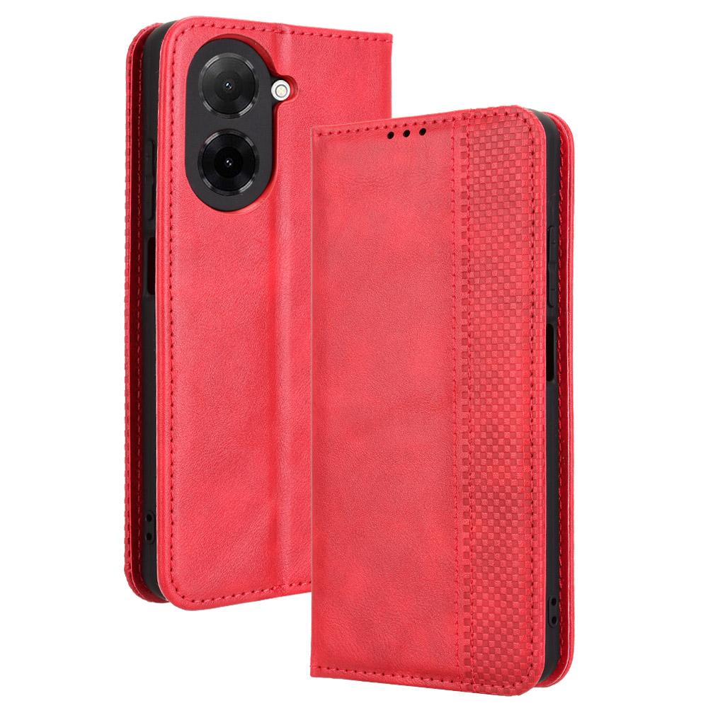 For Xiaomi Redmi A5 4G (171.7mm)/Poco C71 4G Case Wallet Stand Retro Texture Leather Phone Cover