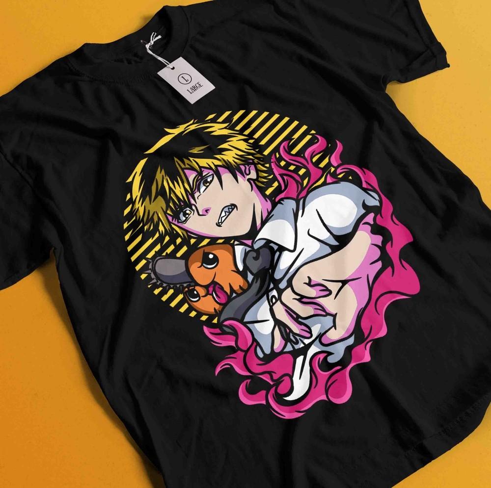 Chainsaw Man Makima T-Shirt Asa Aki Anime Denji Shirt Power Tshirt All Size Tee